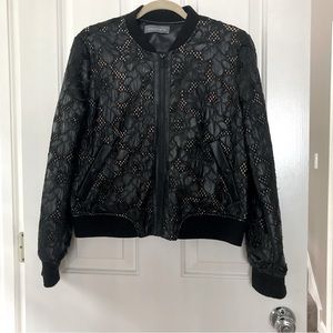 Black Laser Cut Woman Jacket Size Medium